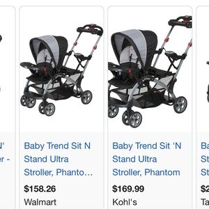 Baby Trend Sit 'N Stand Ultra Stroller - Black and Gray